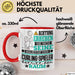 Curling-Spieler Geschenk Tasse Lustiger Spruch Erheben Sie Sich Der Curling-Spieler Betritt den Raum Rot Trendation