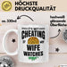 Its Not Cheating Im My Wife Watches Annanas Tasse Geschenk Becher Weiß Trendation