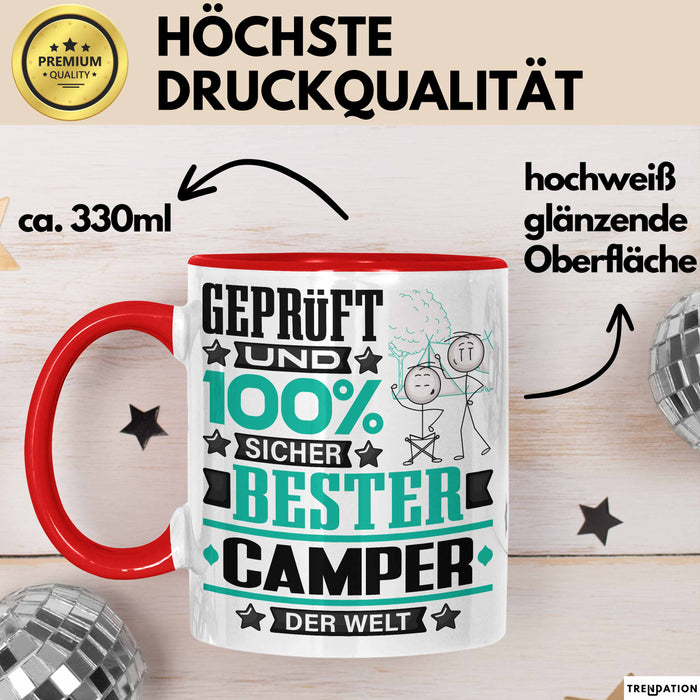 Camper Geschenk Lustiger Spruch für Camper Geschenkidee Bester Camper Der Welt Rot Trendation