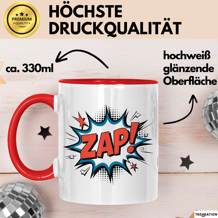 Comiczeichner Tasse Geschenkidee Panel Geschichtenerzähler Rot Trendation