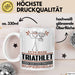 Triathlet Geschenk Tasse Ich Bin Triathlet Aber Sag Doch Einfach Superheld Lustige Geschenkdiee für Triathlet Kaffee-Becher Weiß Trendation