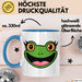 Frosch Tier Tasse Geschenk Lustige Geschenkidee Spruch Blau Trendation