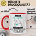 Katzenspielzeug-Designerin Tasse Geschenk Becher Stark Attraktiv Furchtlos Katzenspielzeug-Designerin Lustige Geschenkidee Rot Trendation