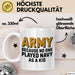 Armeesoldat Streitkräfte Tasse Geschenk Lustige Geschenkidee Spruch Armee Weil Als Kind Niemand Navy Gespielt Hat Weiß Trendation