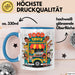 Strassen Food Liebhaber Tasse Geschenkidee für Foodtruck Fan Blau Trendation