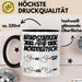 Norddeutsche Tasse Geschenk Windstärken Schaf Kaffee-Becher Geschenkidee Schwarz Trendation