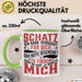Valentinstag Tasse Geschenk für Ihn Sie Männer Für Paare Freundin Geschenkidee Kaffee-Becher Liebe Schatz Ich Hab Versucht Für Dich Das Geschenk Zu Finden Aber Du Hast Ja Bereits Mich Lustiger Spruch Grün Trendation