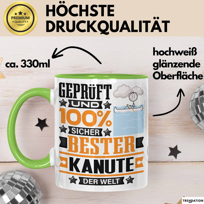 Kanute Geschenk Lustiger Spruch für Kanute Geschenkidee Bester Kanute Der Welt Grün Trendation
