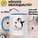 Pinguin Liebhaber Tasse Geschenk Lustige Geschenkidee Spruch Für Kälte Fans Blau Trendation