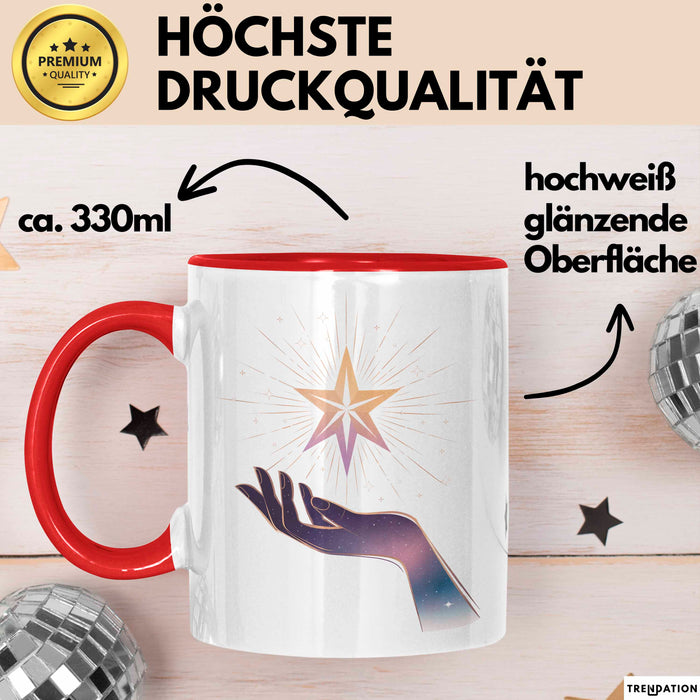 Manifestations Fan Tasse Geschenkidee für Traum Anzieher Rot Trendation