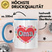 Oma Tasse Geschenkidee Oma Herz Liebende Familie Nana Blau Trendation