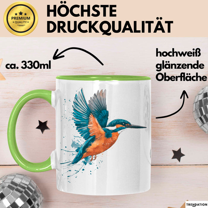 Eisvogel Vogel Tasse Geschenk Lustige Geschenkidee Spruch Grün Trendation