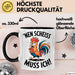 Sarkastisches Huhn Tasse Geschenk Lustige Geschenkidee Nen Scheiß Muss Ich Schwarz Trendation
