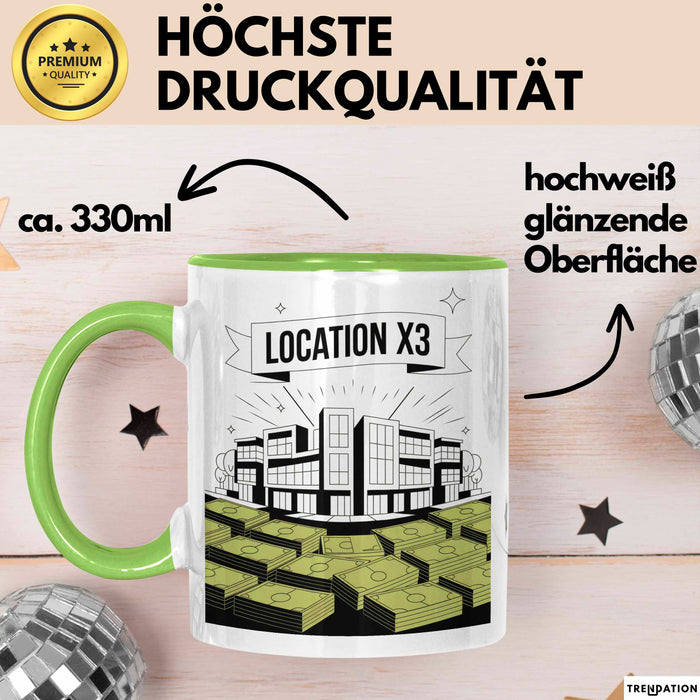 Immobilien Investor Tasse Geschenk Lustige Geschenkidee Spruch Für Immobilien Profis Grün Trendation