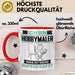 Hobbymaler Tasse Geschenk für Hobbymaler Geburtstag Lustiger Spruch Kaffee-Becher Was Ist Deine Superkraft Rot Trendation