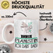 Geschenk für Pianistin Tasse Lustige Geschenkidee Geburtstag Ich Bin Pianistin Ich Darf Das Weiß Trendation