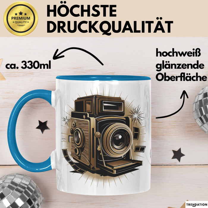 Fotograf Tasse Geschenkidee für Fotografie Enthusiasten Blau Trendation