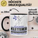 Kletterer Geschenk Tasse Ich Bin Kletterer Aber Sag Doch Einfach Superheld Lustige Geschenkdiee für Kletterer Kaffee-Becher Schwarz Trendation