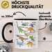 Dino Tasse Geschenk Dinosaurier Geschenkidee Jungs Dino-Fans T-Rex Arten Von Dinosaurieren Kakao Becher Becher Trendation