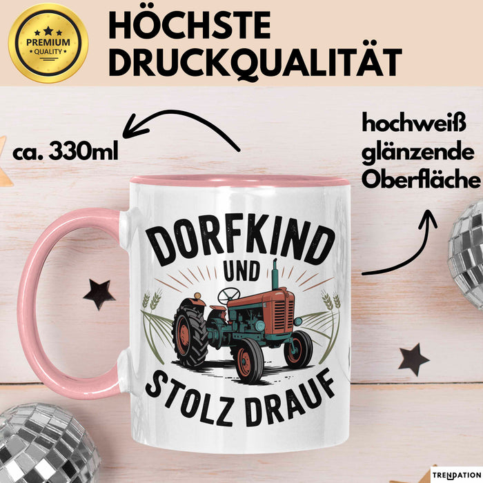 Landwirt Tasse Geschenk Lustige Geschenkidee Spruch Rosa Trendation