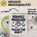 Einhorn Tasse Geschenk Normale Menschen Machen Mir Angst Geschenkidee Grün Trendation