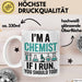 Chemiker Chemielehrer Tasse Geschenk Lustige Geschenkidee Spruch Ich Bin Chemiker Wenn Ich Renne Solltest Du Das Auch Weiß Trendation