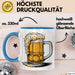 Bier Liebhaber Tasse Geschenkidee für Craft Bier Fan Blau Trendation