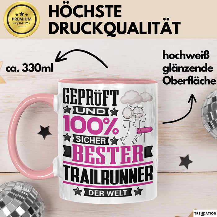Trailrunner Geschenk Lustiger Spruch für Trailrunner Geschenkidee Bester Trailrunner Der Welt Rosa Trendation