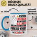 Parkour-Athlet Geschenk Tasse Lustiger Spruch Erheben Sie Sich Der Parkour-Athlet Betritt den Raum Blau Trendation