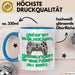 Humor Tasse Gamer – Geboren zum Zocken, gezwungen erwachsen zu sein – Lustiger Kaffee-Becher Geschenk für Gamer & Zocker Blau Trendation