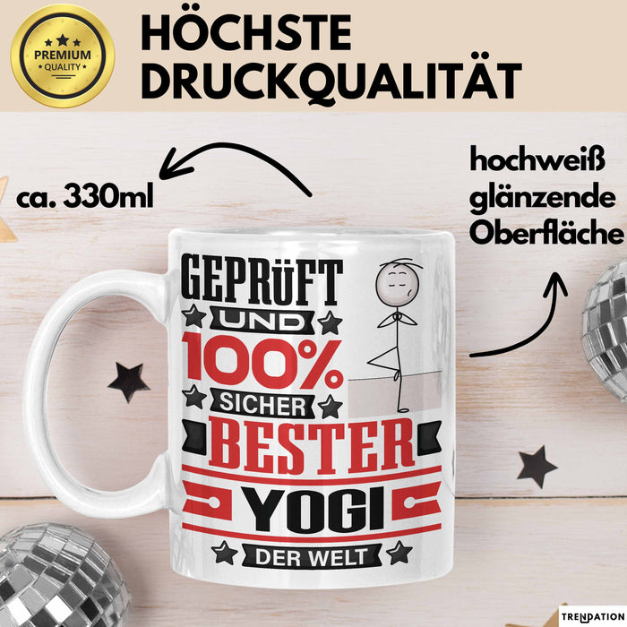 Yogi Geschenk Lustiger Spruch für Yogi Geschenkidee Bester Yogi Der Welt Weiß Trendation