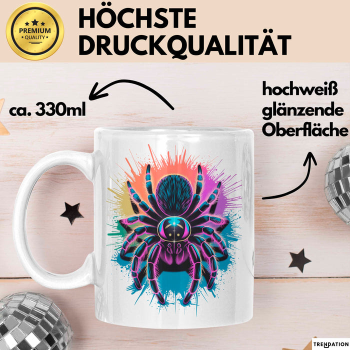 Spinne Vogelspinne Tier Tasse Geschenk Lustige Geschenkidee Spruch Weiß Trendation