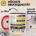 Opernsänger Geschenk Tasse Lustiger Spruch Erheben Sie Sich Der Opernsänger Betritt den Raum Rot Trendation