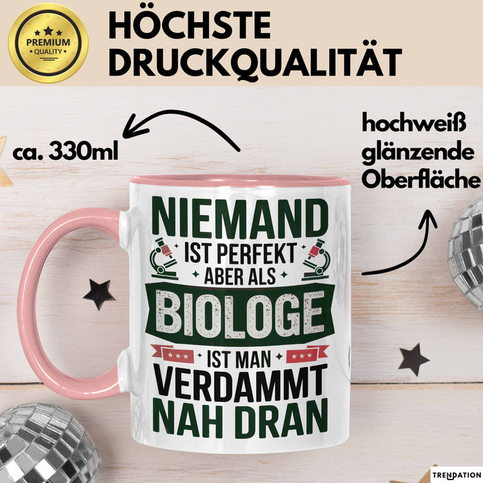 Biologie Liebhaber Tasse Geschenk Perfekter Biologe Rosa Trendation