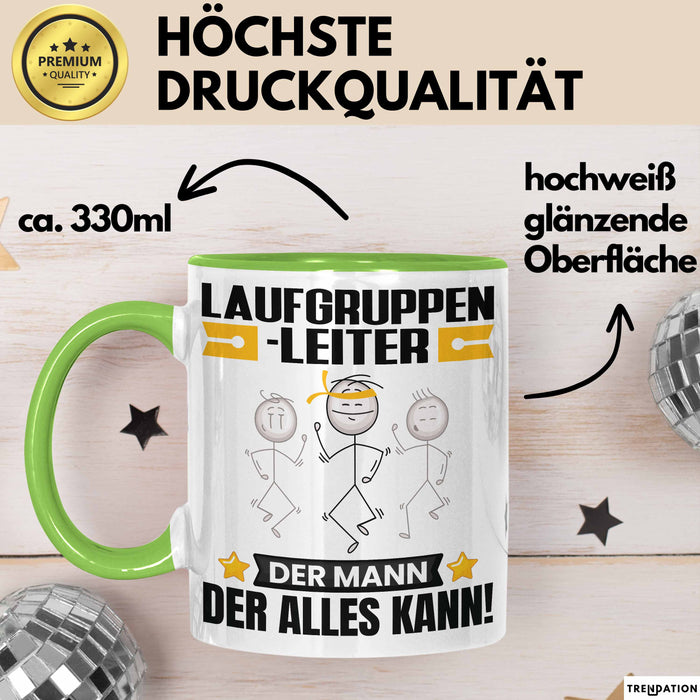Laufgruppenleiter Tasse Geschenk für Laufgruppenleiter Der Mann Der Alles Kann Geschenkidee zum Geburtstag Grün Trendation