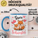 Big Sister Ältere Geschwister Schwestern Füchse Tasse Becher Geschenk Lustige Geschenkidee Spruch Big Sister Blau Trendation