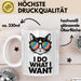Sarkastische Katze Sarkasmus Tasse Geschenk Lustige Geschenkidee Spruch Ich Mache Was Ich Will Weiß Trendation