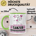 Tänzer Geschenk Tasse Ich Bin Tänzer Aber Sag Doch Einfach Superheld Lustige Geschenkdiee für Tänzer Kaffee-Becher Grün Trendation