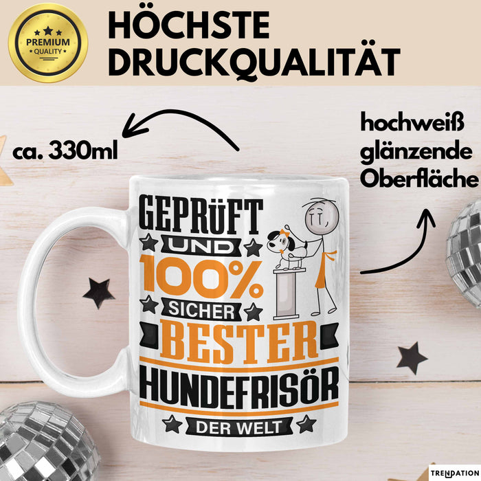 Hundefrisör Geschenk Lustiger Spruch für Hundefrisör Geschenkidee Bester Hundefrisör Der Welt Weiß Trendation