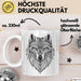 Wolf Tasse Geschenk Wolf für Wildtierliebhaber Weiß Trendation