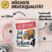 4. Geburtstag Tasse Geschenk Ich bin schon 4 Geschenkidee Geschenkidee Lustig Rosa Trendation