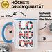 England Flagge London Tasse Geschenk Lustige Geschenkidee Spruch Blau Trendation