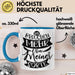Lustiger Spruch Kaffee-Becher Geschenk für Kollegen Wir Brauchen Mehr Von Meiner Sorte Tasse Blau Trendation