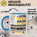 Patenonkel Geschenk Tasse Lustiger Spruch Erheben Sie Sich Der Patenonkel Betritt den Raum Blau Trendation