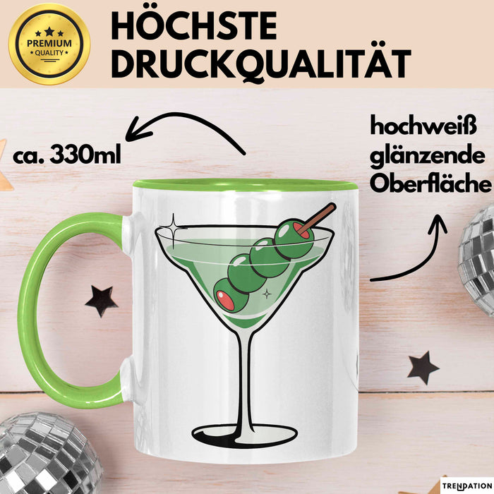 Cocktail Liebhaber Tasse Geschenkidee für Mixologie Fan Grün Trendation