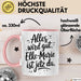 Elke-Marie Tasse Geschenk Alles Ist Gut Elke-Marie Ist Jetz Da Geschenkidee Becher mit Name Rosa Trendation