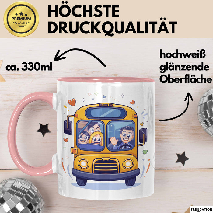 Busfahrer Tasse Geschenk Lustige Geschenkidee Spruch Für Öffentlichen Verkehr Helden Rosa Trendation