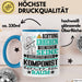 Komponist Geschenk Tasse Lustiger Spruch Erheben Sie Sich Der Komponist Betritt den Raum Blau Trendation