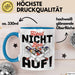 Pool Billard Tasse Geschenk Billiard-Spieler Geschenkidee Sprüche Heul Nicht Bau Auf Kaffee-Becher Blau Trendation