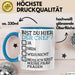 Witzige Tasse Geschenk Bist Du Hier Der Chef Humorvolles Design Frau Fragen Blau Trendation